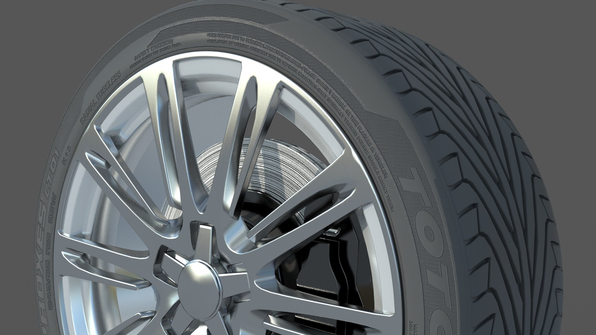 Wheel Rim Tire 22 3D Model - TurboSquid 2340754
