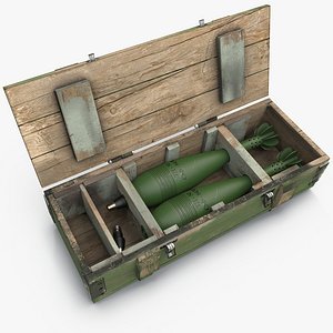 3d model ammunition box 120mm