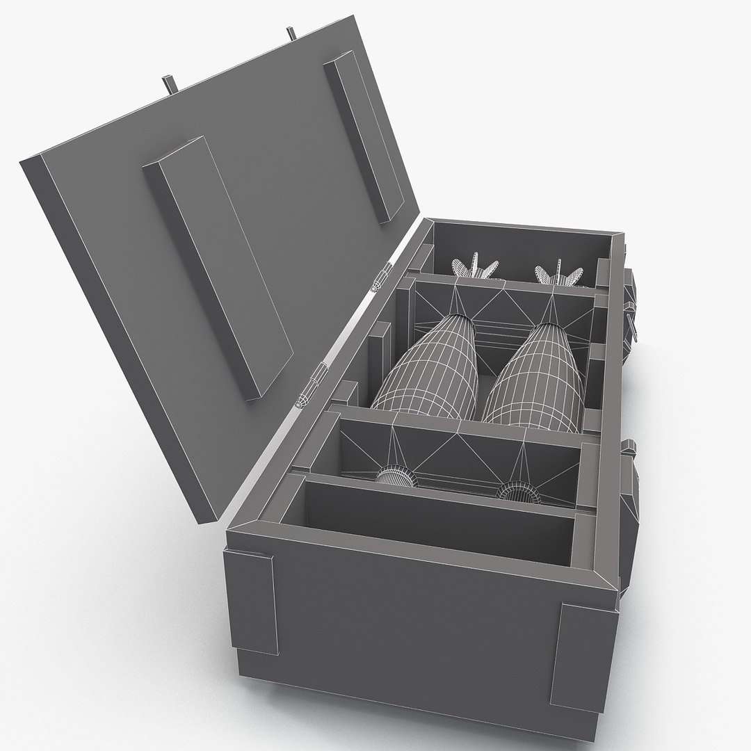 3d Model Ammunition Box 120mm