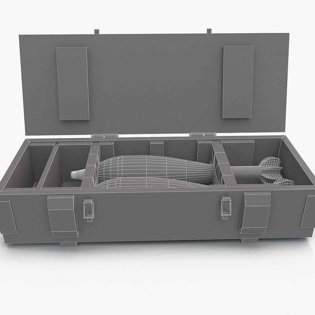 3d Model Ammunition Box 120mm
