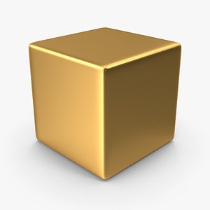 Gold Cube 3D model