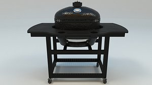 3D oval xl charcoal kamado model