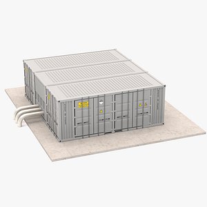Battery Storage System Containers 3D model