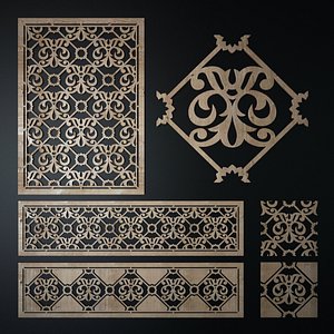 3d obj decorative laser cutting pattern