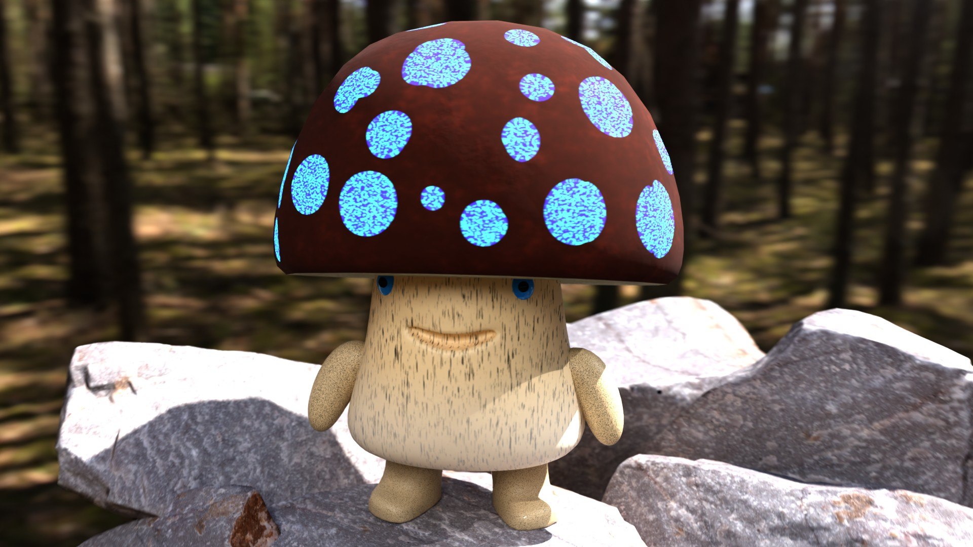 3D Cartoon mushroom model https://p.turbosquid.com/ts-thumb/I5/NrZzh2/VW/1.5/jpg/1738445352/1920x1080/fit_q87/43686c3b143b5a0532b82788db83ae3e60216d75/1.5.jpg