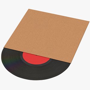 vinyl lp cardboard sleeve 3d model