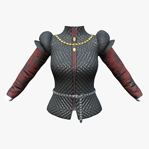 Crimson Red Black Medieval Royal Top