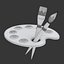 3D artist art palette