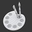 3D artist art palette