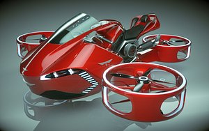 3D T Copter Bike 04 model