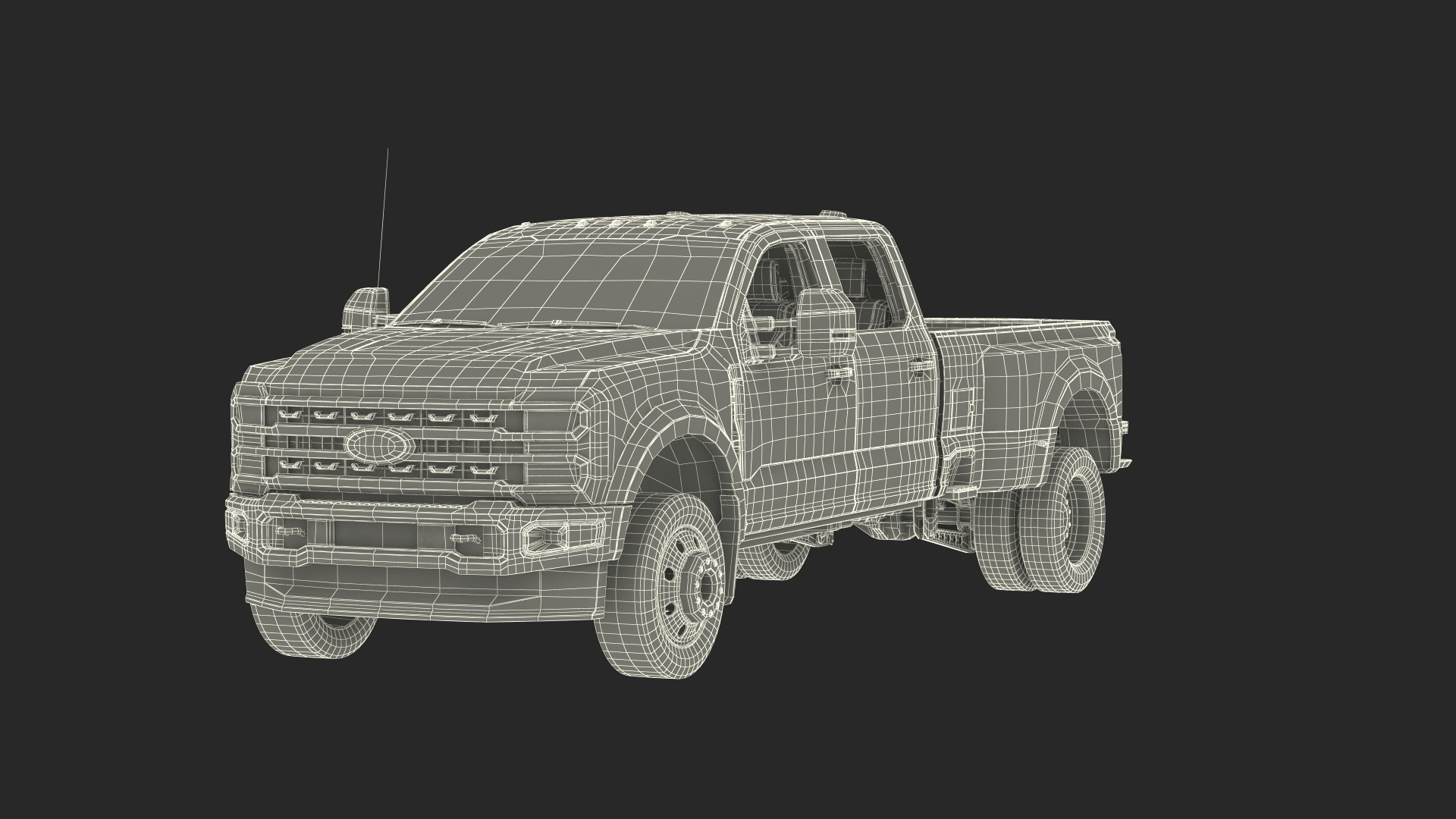 3D Model Ford Super Duty F-550 Lariat 2023 Simple Interior - TurboSquid