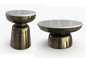 Dallas Side Table set of 2 3D model
