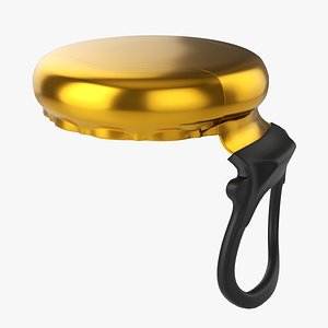 3D Glass bottle ring pull cap model