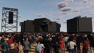 3D model Big Festival Stage Design