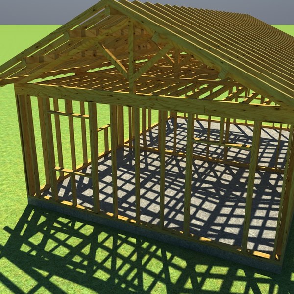 wooden house wood 3d model