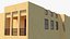 漫画風 2 階建てアラブ アドベ ハウス