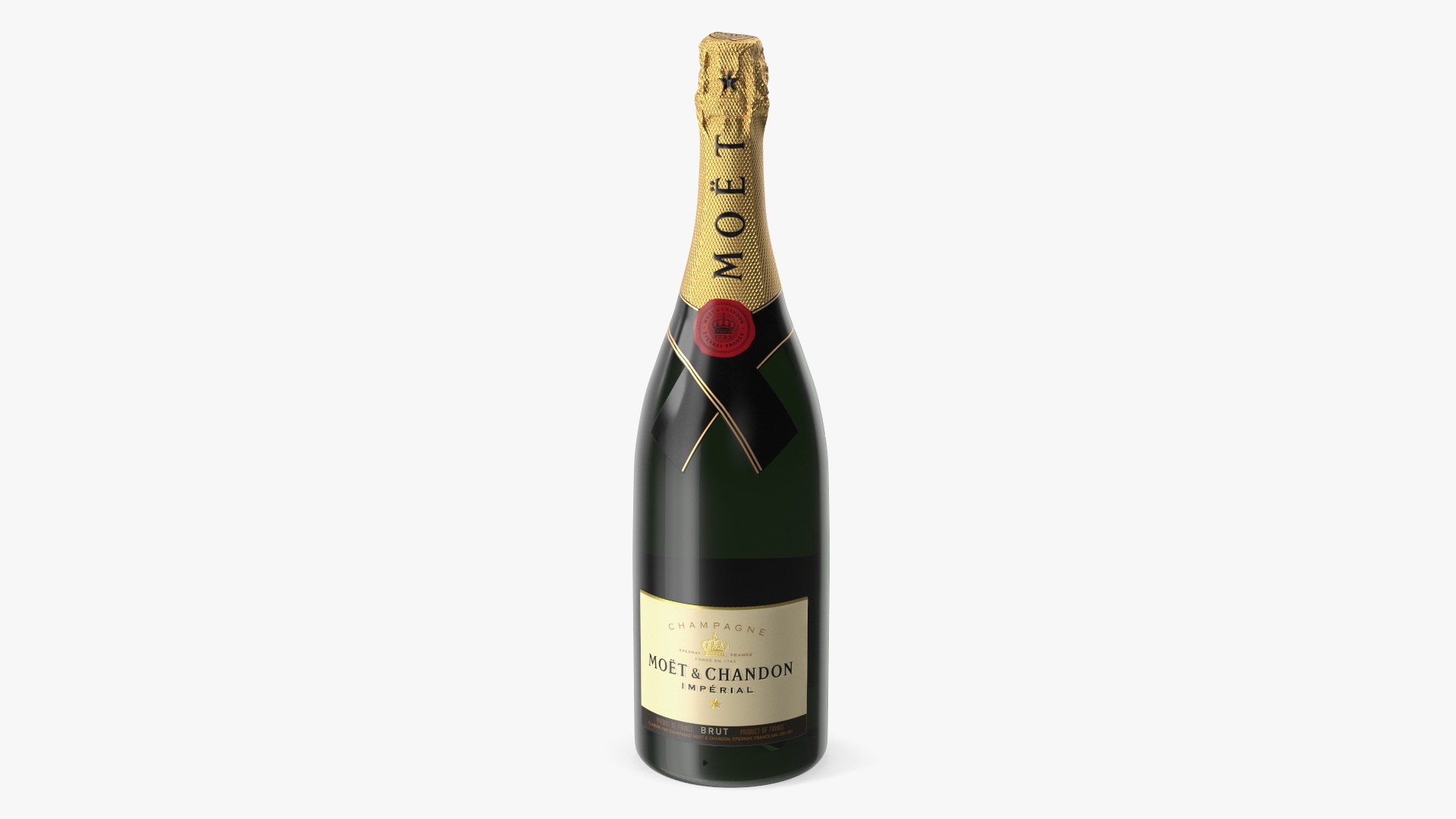 Champagne Bottle Moet and Chandon Brut Imperial 3D model preview