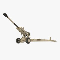 Artillery M198 155mm Howitzer Rigged