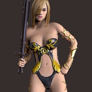 3D warrior girl