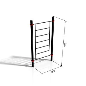 horizontal bar paw-06 3d max