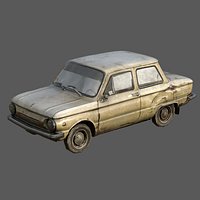 ZAZ 968 Zaporozhets Soviet Car Vintage Abandoned 3D Model