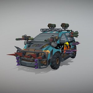 Low Poly Post Apocalypse Sport Car