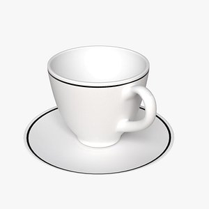 Realistic Tea Cup Saucer