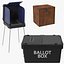voting machine ballot 3d model