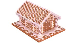 Gingerbread house for New Year model