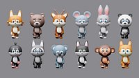 Cartoon character animals