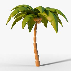 Toon Coconut Tree 3D model