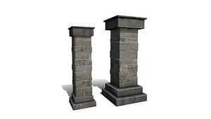 Stone Pillar Low-poly