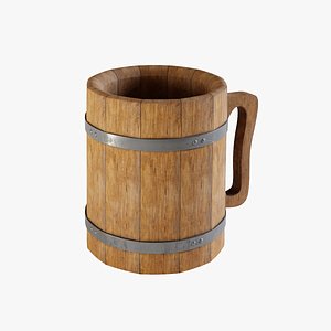 Wooden Mug 3D