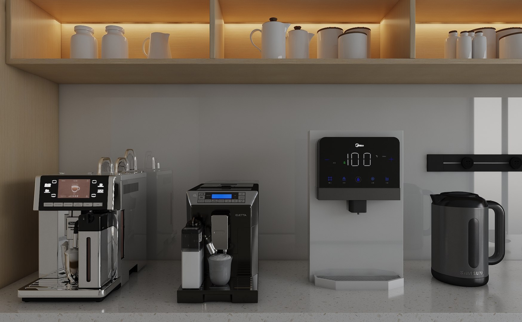 Kitchen Unit With Utensils 3D Model - TurboSquid 2086179