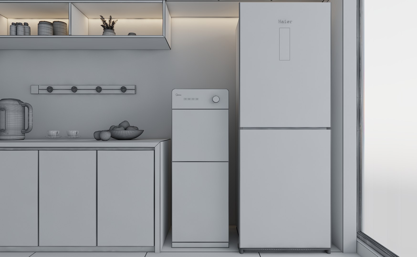 Kitchen Unit With Utensils 3D Model - TurboSquid 2086179