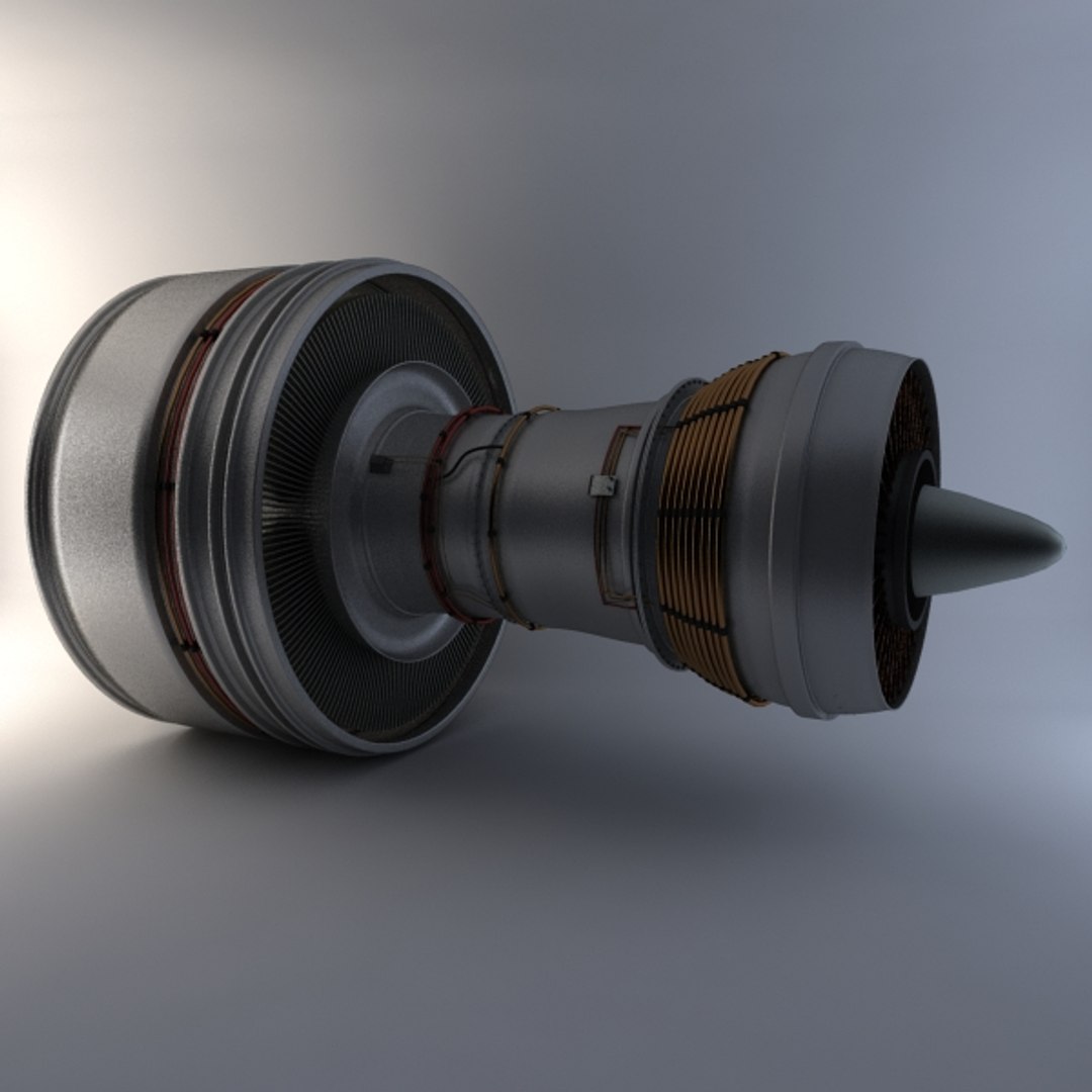 3d Model Pratt Whitney Turbofan Engine