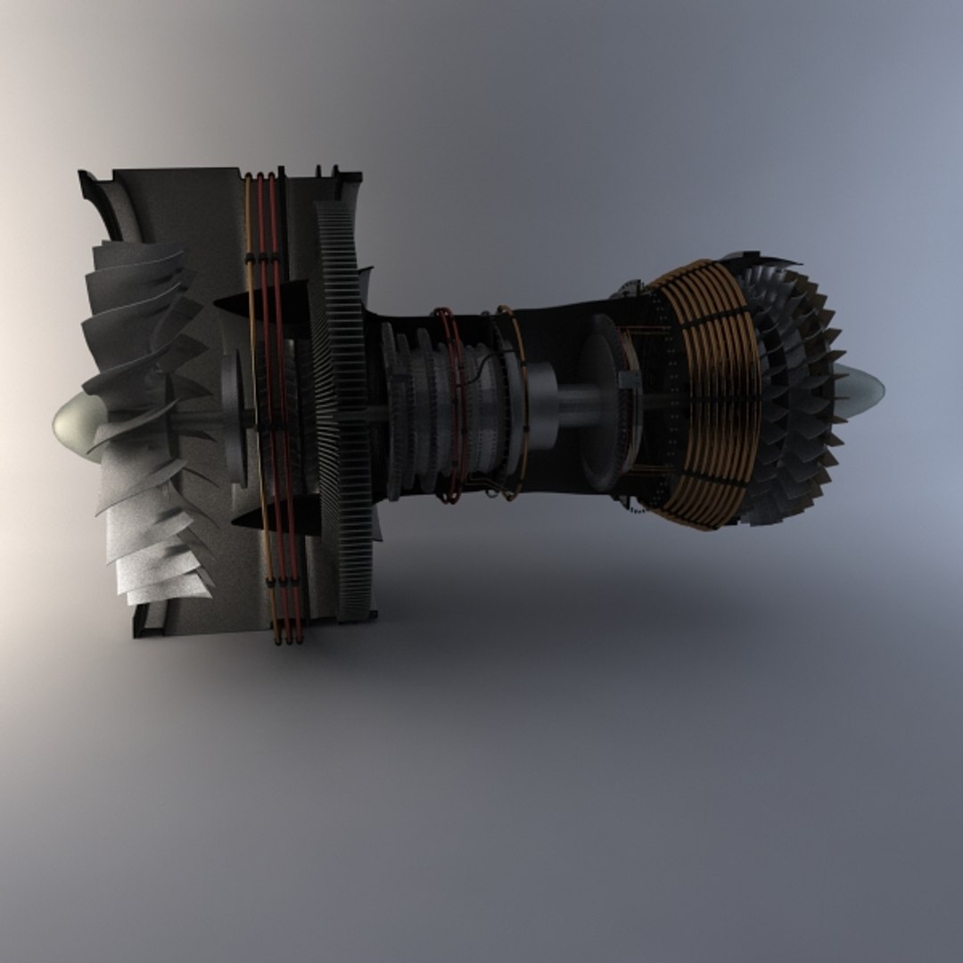 3d Model Pratt Whitney Turbofan Engine