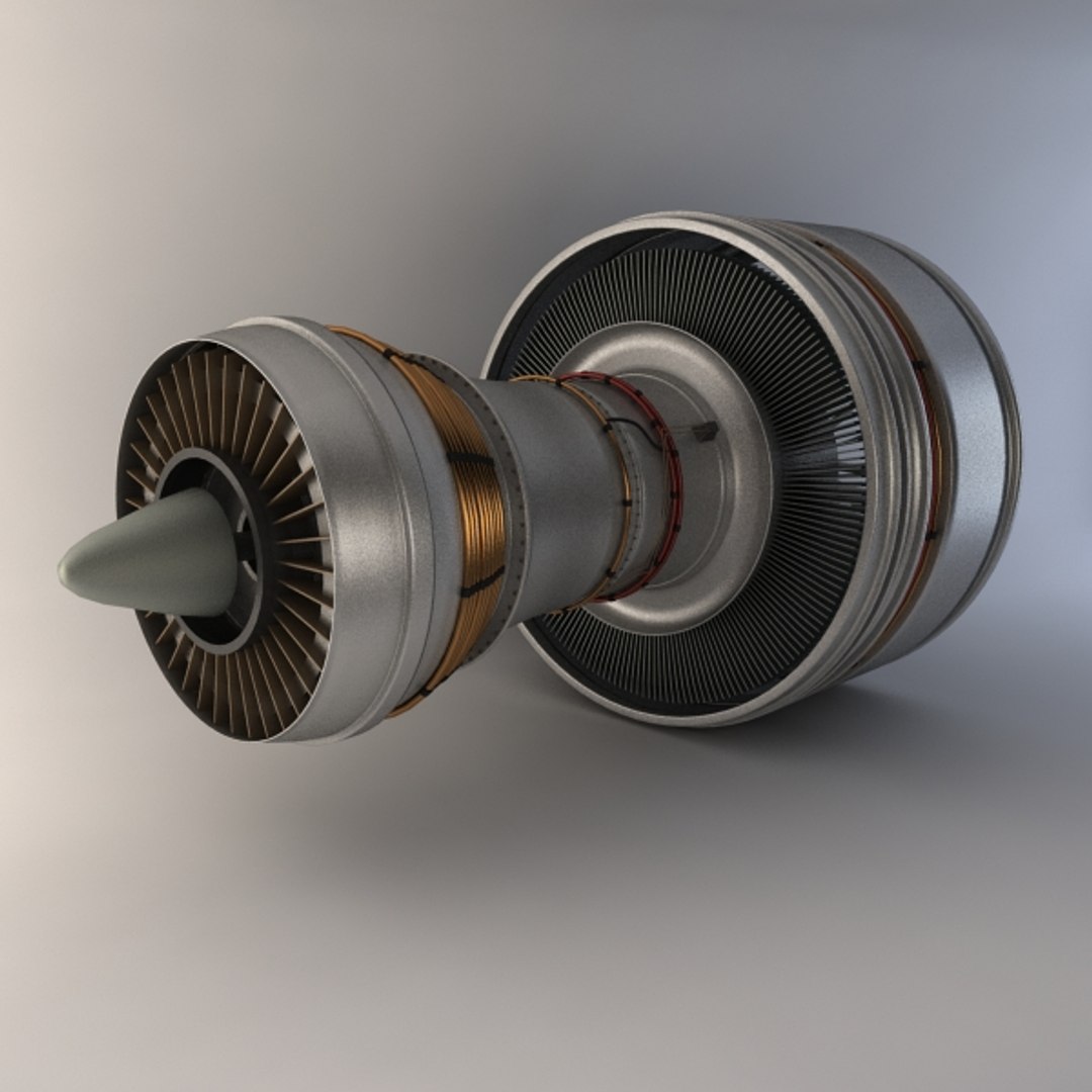 3d Model Pratt Whitney Turbofan Engine