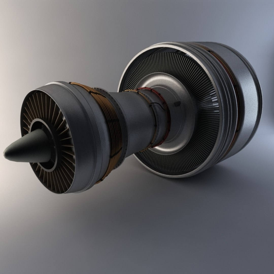 3d Model Pratt Whitney Turbofan Engine