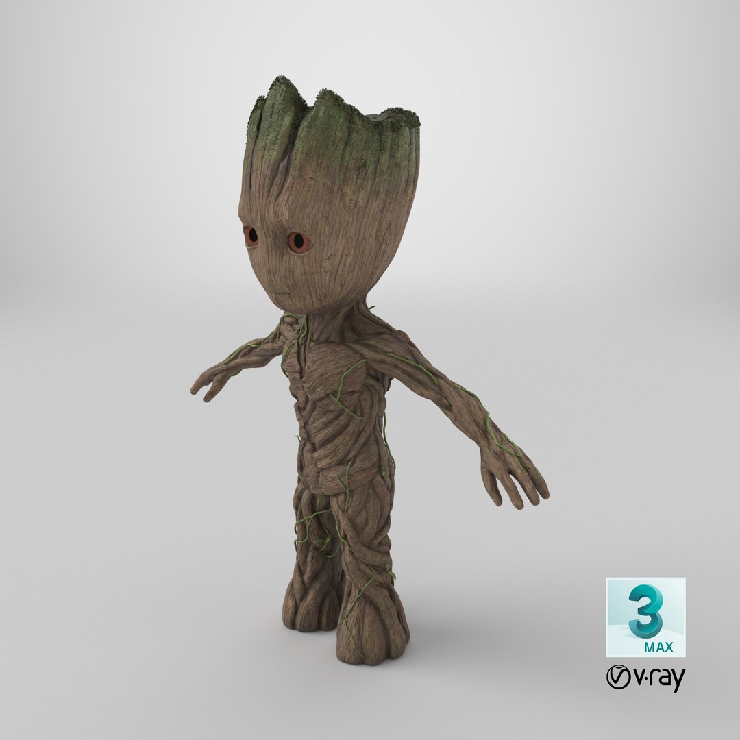 Little Groot Character from Marvel 3D model https://p.turbosquid.com/ts-thumb/I6/LtjQ3m/J8/stemcell_max_vray_render/png/1731608202/1920x1080/fit_q87/ac92c2838321e904e19ee0cf48d1aa167fa5653d/stemcell_max_vray_render.jpg