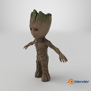 Little Groot Character from Marvel 3D model