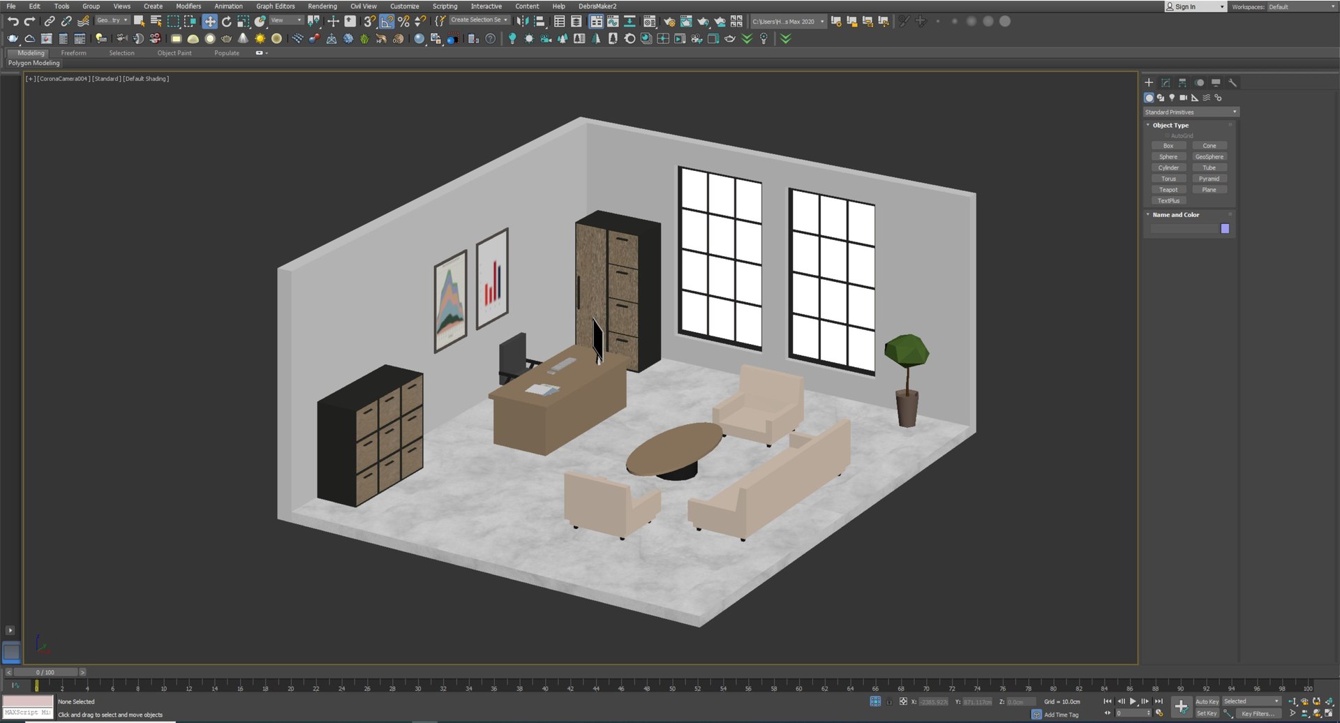 5 Set Low Poly Interior Office 3D Model - TurboSquid 2097451