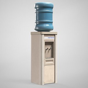 Retro Water Cooler - Old Office Water Dispenser 3D model