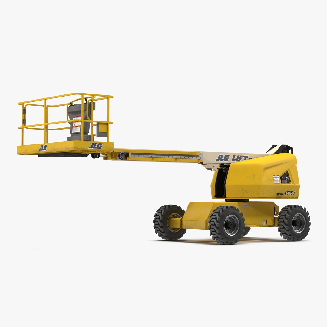 Telescopic Boom Lift JLG Yellow 3D model preview