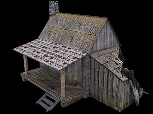 3d ruined house forester model