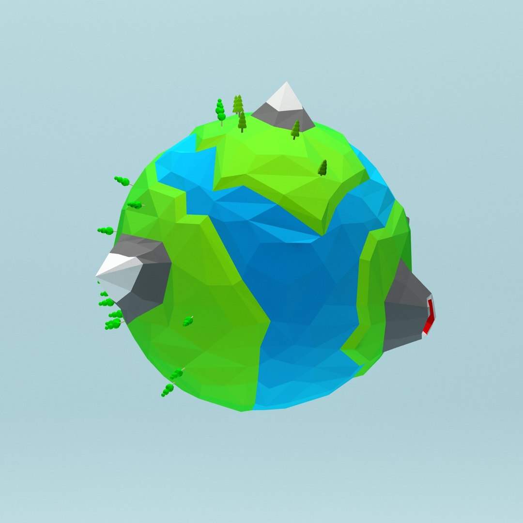 Cartoon Planet 3d Model