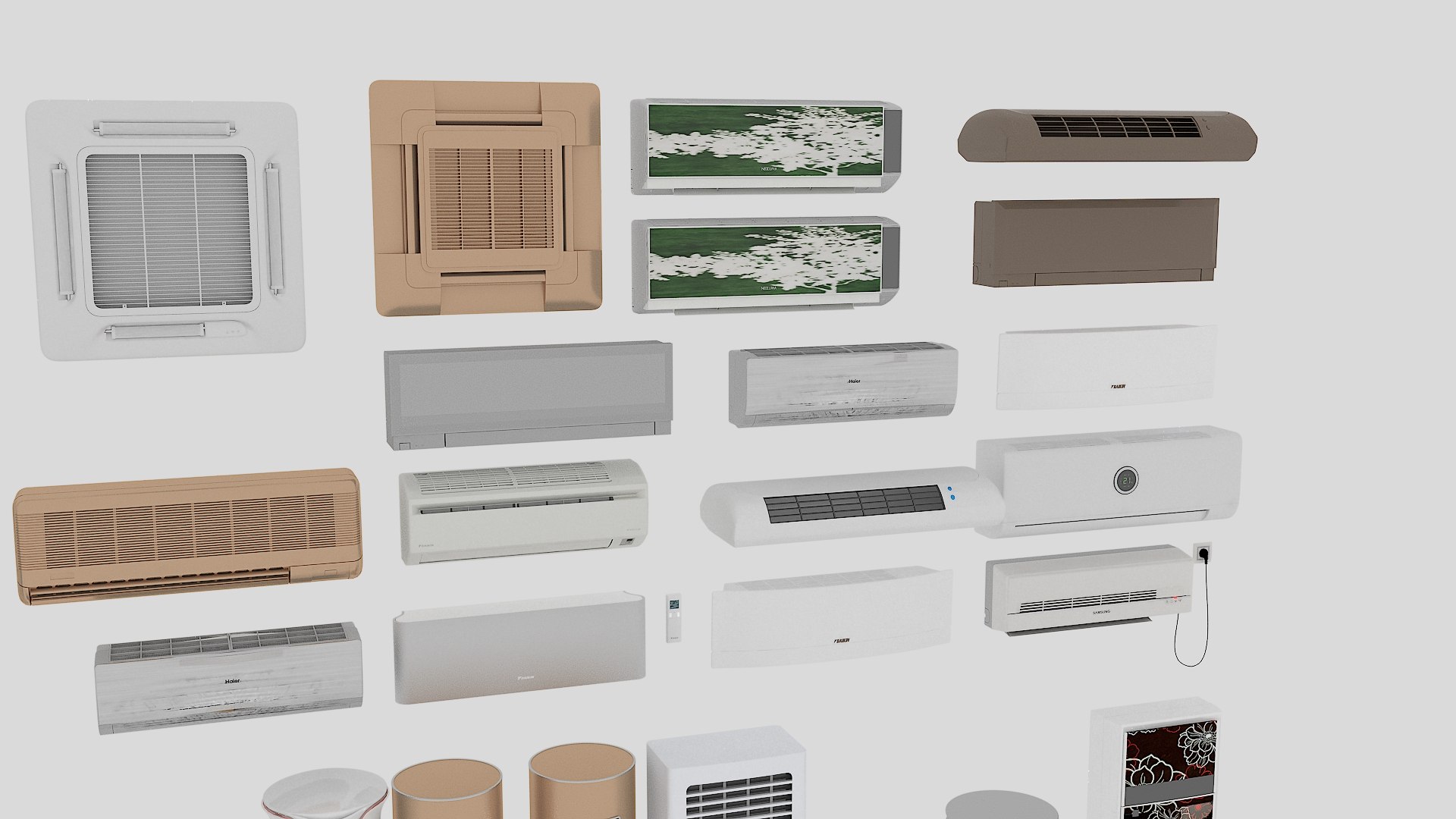 Air Conditioner Collection 3D Model - TurboSquid 2252055