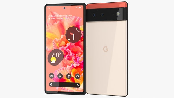 Google Pixel 6 Kinda Coral3Dモデル - TurboSquid 1806280