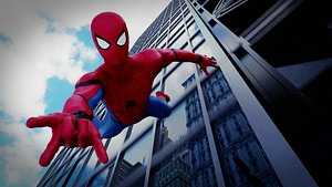 rigged spiderman homecoming 3D model