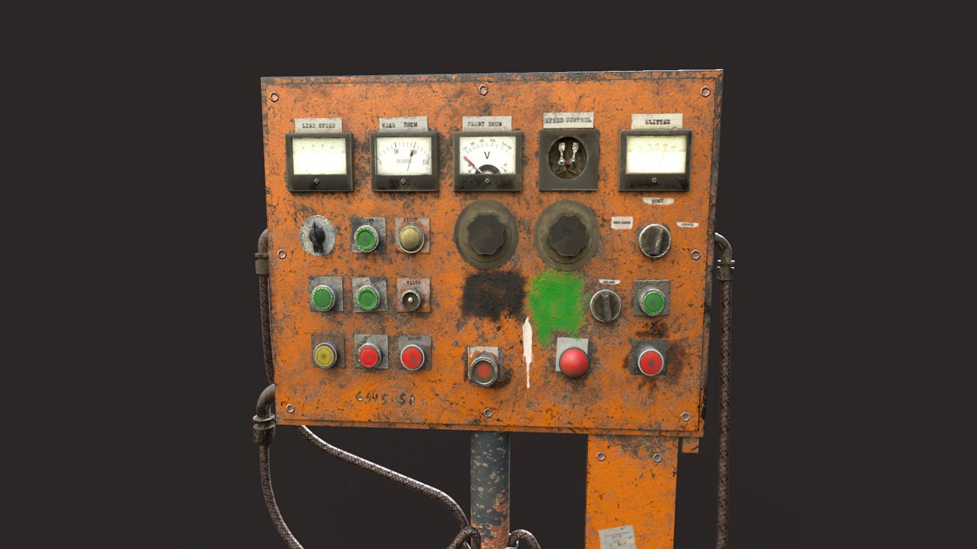3D Old Control Panel - TurboSquid 1613242